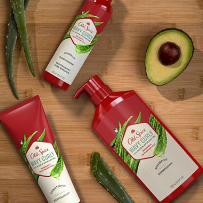 Old Spice Wavy Curly Hair Conditioner With Aloe & Avocado Oil - 8-Fz. - Image 4