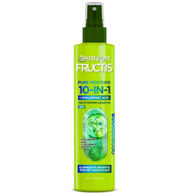Garnier Fructis Pure Moisture 10 in 1 Spray for Dry Hair and Scalp - 8.1 Fl. Oz. - Image 1