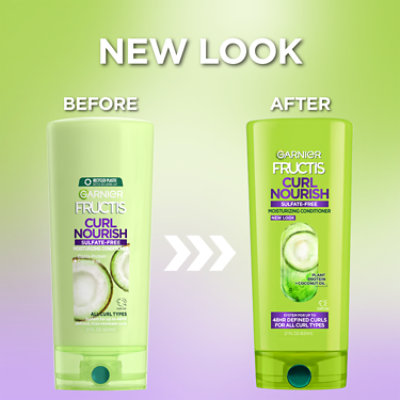 Garnier Fructis Curl Nourish Sulfate-Free Conditioner for All Curl Types - 21 Fl. Oz. - Image 4