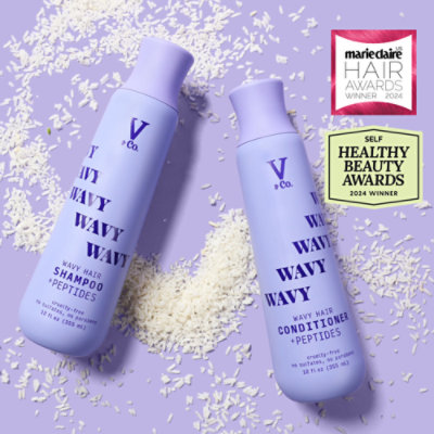 V&Co Wavy Hair Conditioner With Peptide Technology - 12 Fl. Oz. - Image 4