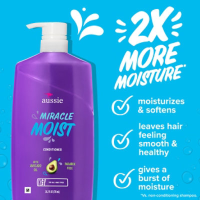 Aussie Miracle Moist Shampoo And Conditioner Hair Set  - 26.2 Fl. Oz. - Image 4