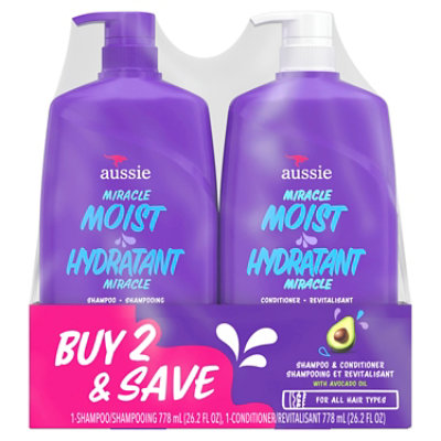 Aussie Miracle Moist Shampoo And Conditioner Hair Set  - 26.2 Fl. Oz. - Image 8