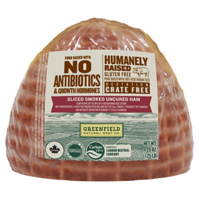 Greenfield Sliced Smoked Uncured Ham - 20 Oz. - Image 1