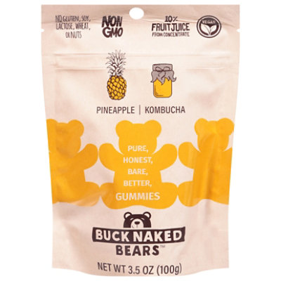 Buck Naked Gummy Bears Pineaple Komb - 3.5 Oz. - Image 1