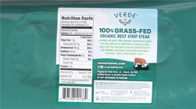 Verde Farms Beef Strip Steak - 10 Oz - Image 6