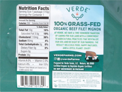 Verde Farms Beef Filet Mignon 6 Oz - 6 Oz - Image 6