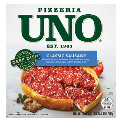 Uno Chicago Style Deep Dish Classic Sausage Pizza 9 Inch - 28.2 Oz - Image 1