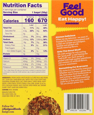 Feel Good Foods Mini Bagel Everything Cream Cheese Stuffed - 8 Oz - Image 5