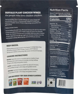 Daring Plant Chicken Wings Buffalo - 8 Oz - Image 6