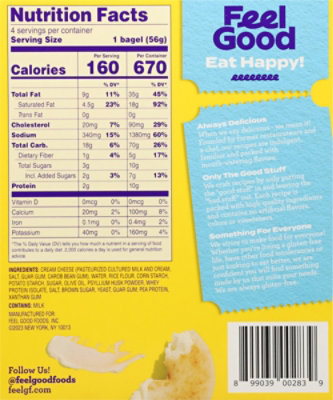 Feel Good Foods Bagels Plain Mini Stuffed Cream Cheese - 8 Oz - Image 5