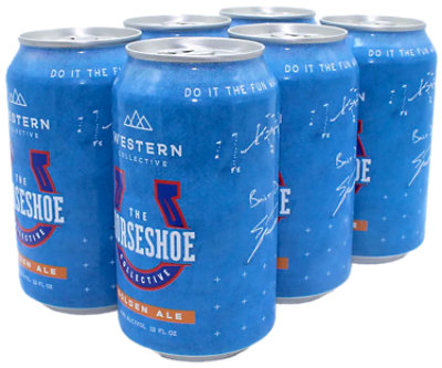 Western Collective Horseshoe Golden Ale 6 Pack In Cans - 6-12 Fl. Oz. - Image 1