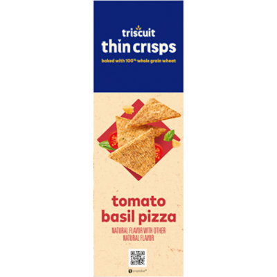 Triscuit Thin Crisps Tomato Basil Pizza Whole Grain Wheat Crackers - 7.1 Oz - Image 2