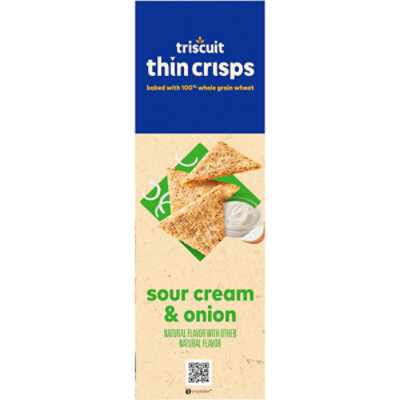 Triscuit Thin Crisps Sour Cream & Onion Whole Grain Wheat Crackers - 7.1 Oz - Image 2