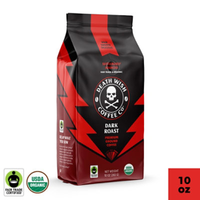 Death Wish Coffee Organic and Fair Trade Espresso Roast Ground