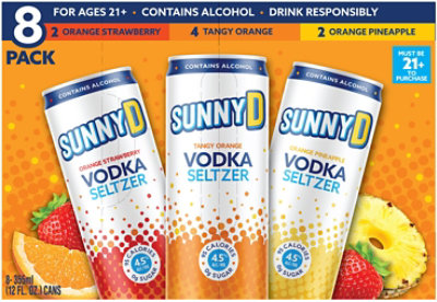 Sunny D Vodka Seltzer Variety 8 pack - 8-12 Fl Oz - Image 4