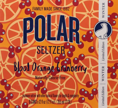 Polar Blood Orange Cranberry Seltzer - 6-12 Fl. Oz. - Image 5