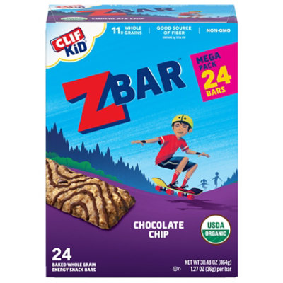 CLif Kid Zbar Organic Chocolate Chip Granola Bars Vertical - 24 Count - Image 3