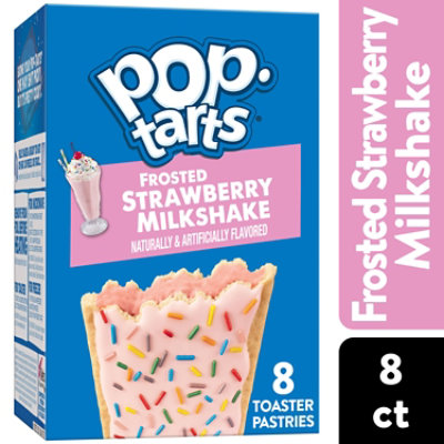 Pop-Tarts Toaster Pastries Frosted Strawberry Milkshake Breakfast Foods 8 Count - 13.5 Oz - Image 1