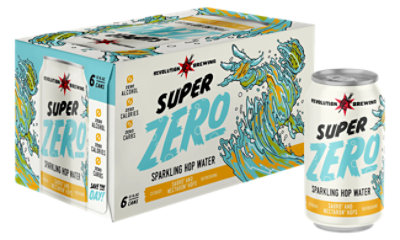 Revolution Super Zero Sparkling Hop Water In Cans - 6-12 Fl. Oz. - Image 1