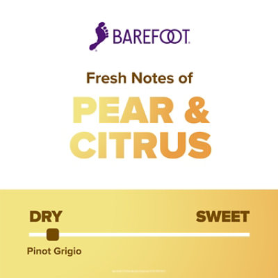 Barefoot Bright and Breezy Pinot Grigio Wine - 750 Ml - Image 2