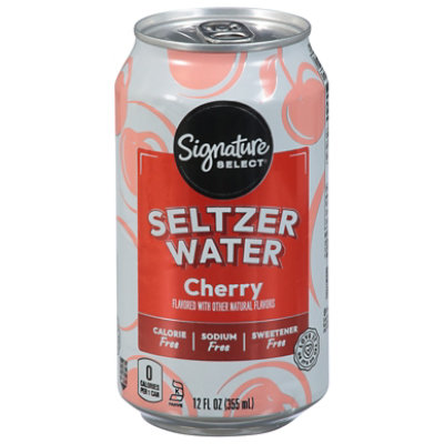 Signature Select Cherry Flavored Seltzer Water - 12 Fl. Oz. - Image 3