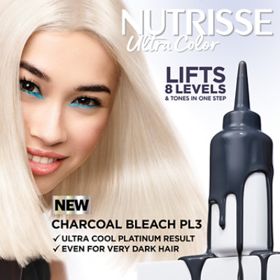 Garnier Nutrisse Ultra Charcoal Bleach Color Kit PL3 Ultra Cool Platinum Kit - Each - Image 2