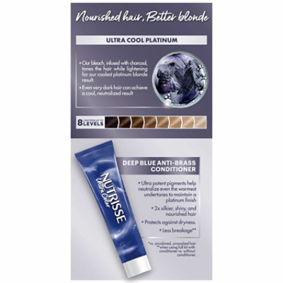 Garnier Nutrisse Ultra Charcoal Bleach Color Kit PL3 Ultra Cool Platinum Kit - Each - Image 3