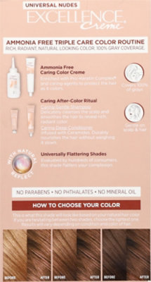L'Oreal Paris Excellence Universal Nudes Permanent Hair Color 6N Natural Light Brown Kit - Each - Image 4