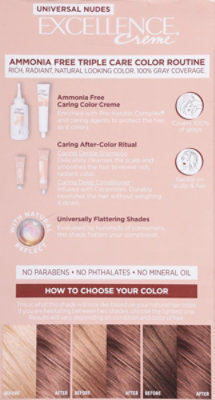 L'Oreal Paris Excellence Universal Nudes Permanent Hair Color 7N Natural Dark Blonde Kit - Each - Image 6