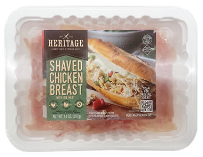 Heritage Premium Shaved Chicken Breast With Rib Meat - 14 Oz - Image 1