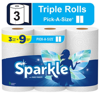 Sparkle Pick-A-Size Triple Roll Paper Towels - 3 Count - Image 2