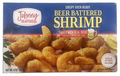 Johnny Seafood Oven Ready Beer Battered Shrimp - 8 Oz - Image 1