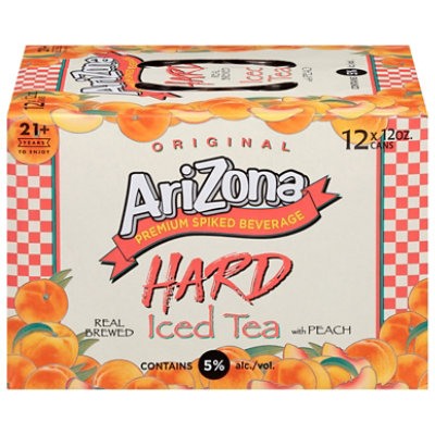 Arizona Hard Iced Tea with Peach In Cans - 12 Fl. Oz. - Image 2