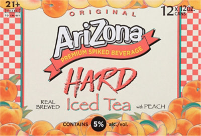 Arizona Hard Iced Tea with Peach In Cans - 12 Fl. Oz. - Image 3