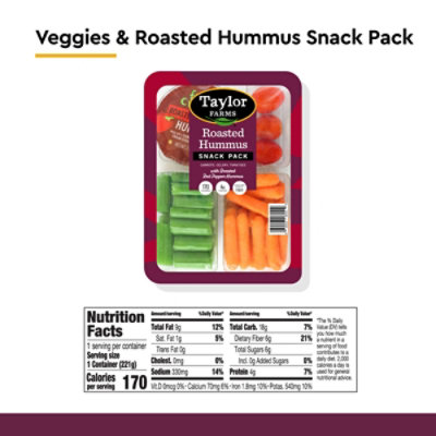 Taylor Farms Veggies and Hummus Snack Pack - 6.5 Oz - Image 3