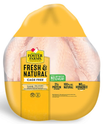 Foster Farm Fresh and Natural Whole Young Chicken - 0.5 Lb - Image 1