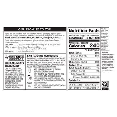 Foster Farms Fresh & Natural Whole Chicken - Lb - Image 2