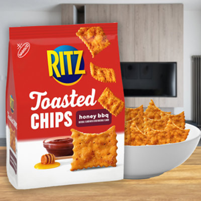 RITZ Toasted Chips Honey BBQ Crackers - 8.1 Oz - Image 5