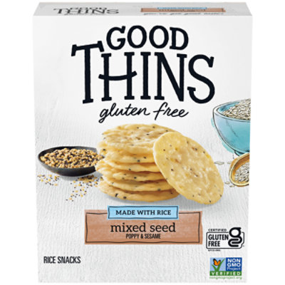 Good Thins Mixed Seed Rice Snacks Gluten Free Crackers - 3.5 Oz - Image 1