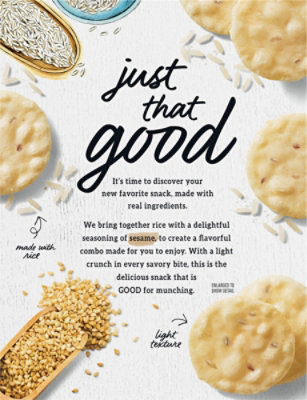 Good Thins Sesame Rice Snacks Gluten Free Crackers - 3.5 Oz - Image 6