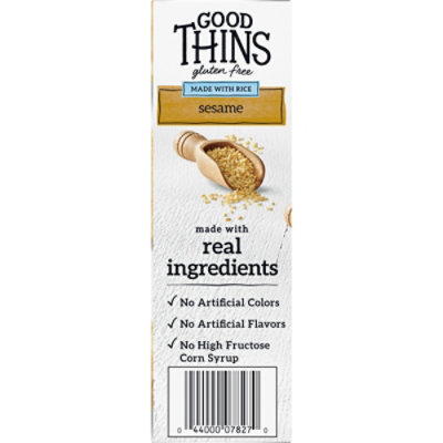 Good Thins Sesame Rice Snacks Gluten Free Crackers - 3.5 Oz - Image 2