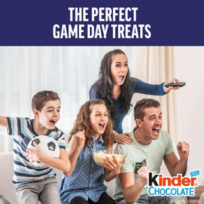 Kinder Chocolate Milk Chocolate Bar with Creamy Milky Filling Large Bars 3 Oz Total - 4 Count - Image 2