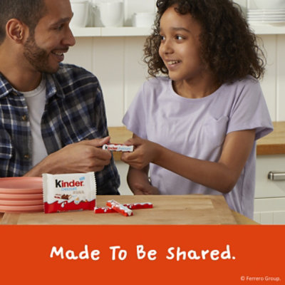 Kinder Chocolate Milk Chocolate Bar with Creamy Milky Filling Large Bars 3 Oz Total - 4 Count - Image 4
