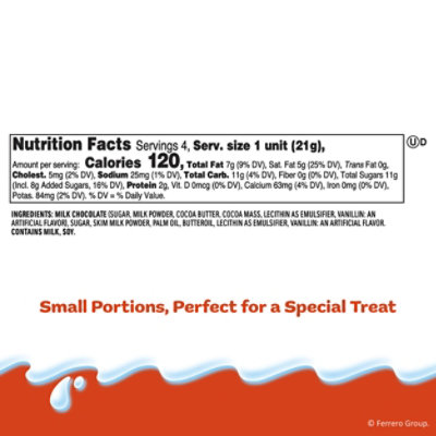 Kinder Chocolate Milk Chocolate Bar with Creamy Milky Filling Large Bars 3 Oz Total - 4 Count - Image 1