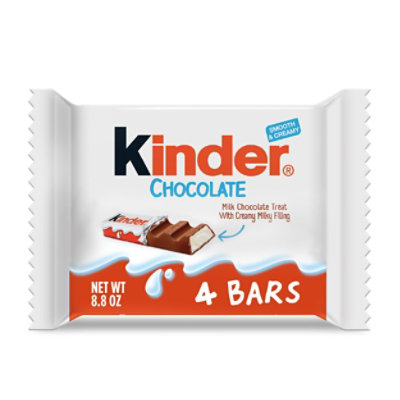 Kinder Chocolate Milk Chocolate Bar with Creamy Milky Filling Individually Wrapped 4 Bars - 1.8 Oz - Image 2