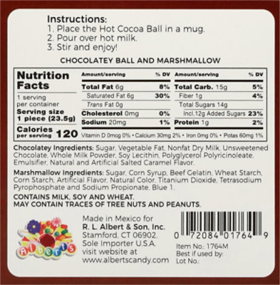 Milk Chocolate Hot Cocoa Ball With Marshmallows - 0.83 Oz - Image 5