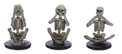 Sino Halloween No Evil Skeleton Figure - Each - Image 1