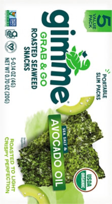 Gimme Avocado And Seasalt Seaweed Roasted Snack 5 piece - 0.7 Oz - Image 6