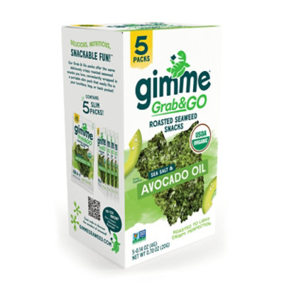 Gimme Avocado And Seasalt Seaweed Roasted Snack 5 piece - 0.7 Oz - Image 2