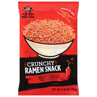 Oyatsu Babystar Mini Red Chili Ramen Snack - 2.46 Oz